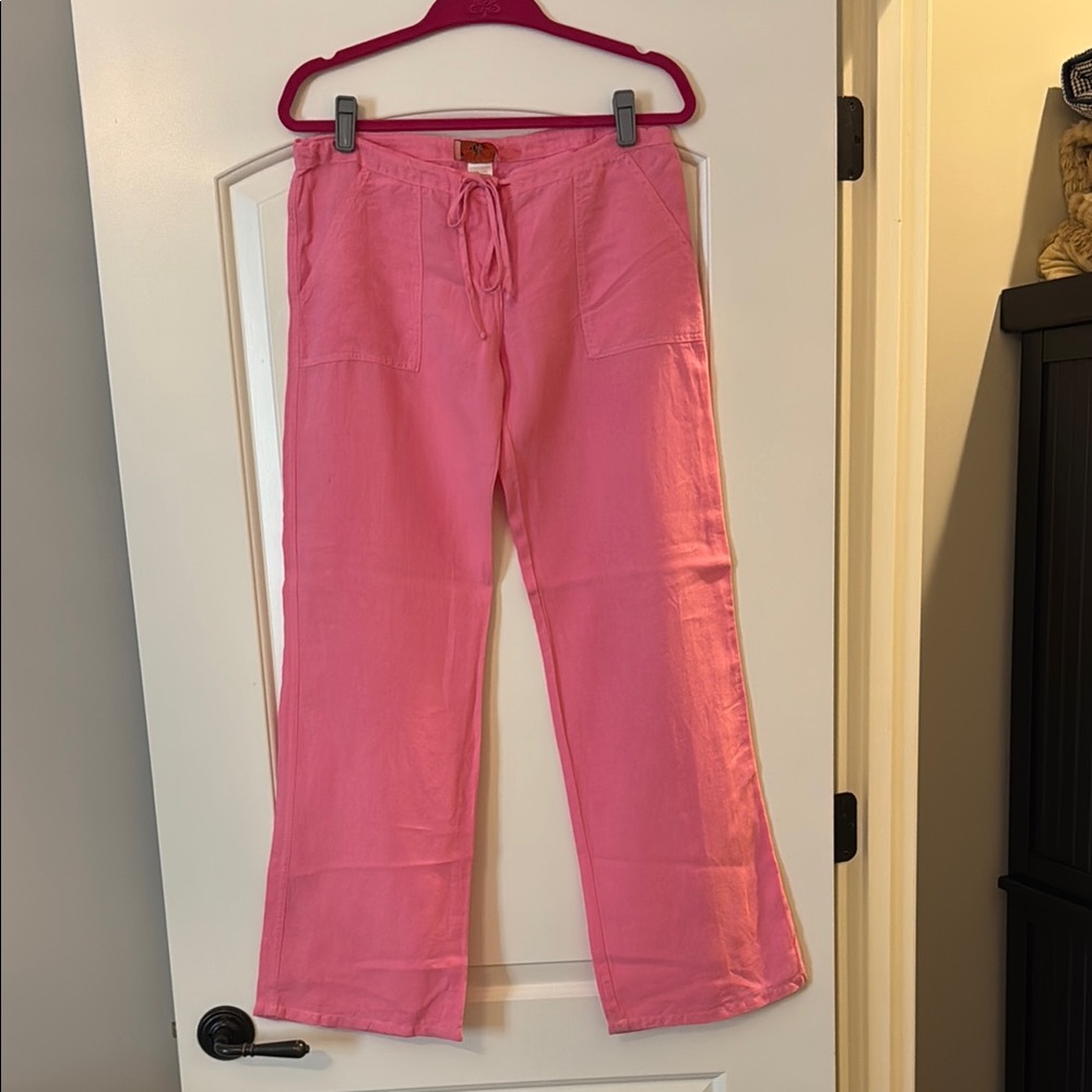 Juicy Couture Vibrant Pink Linen Pants